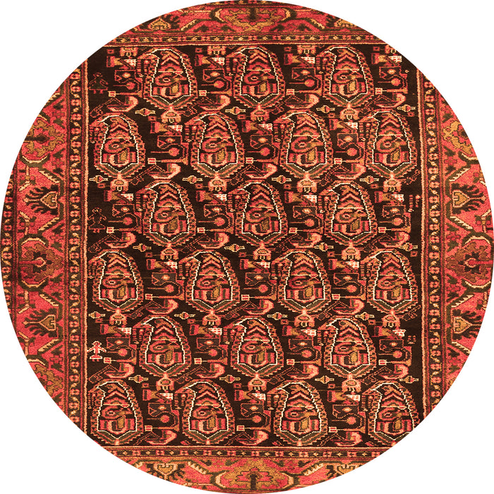 Machine Washable Persian Orange Traditional Area Rugs, wshtr551org