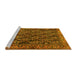Sideview of Machine Washable Persian Yellow Traditional Rug, wshtr551yw
