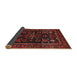 Sideview of Traditional Reddish Brown Persian Rug, tr552