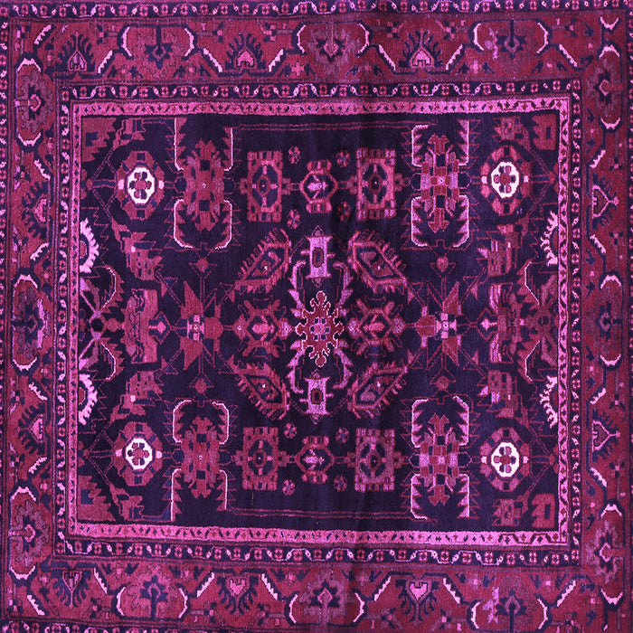 Square Persian Purple Traditional Rug, tr552pur