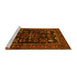 Sideview of Machine Washable Persian Yellow Traditional Rug, wshtr552yw