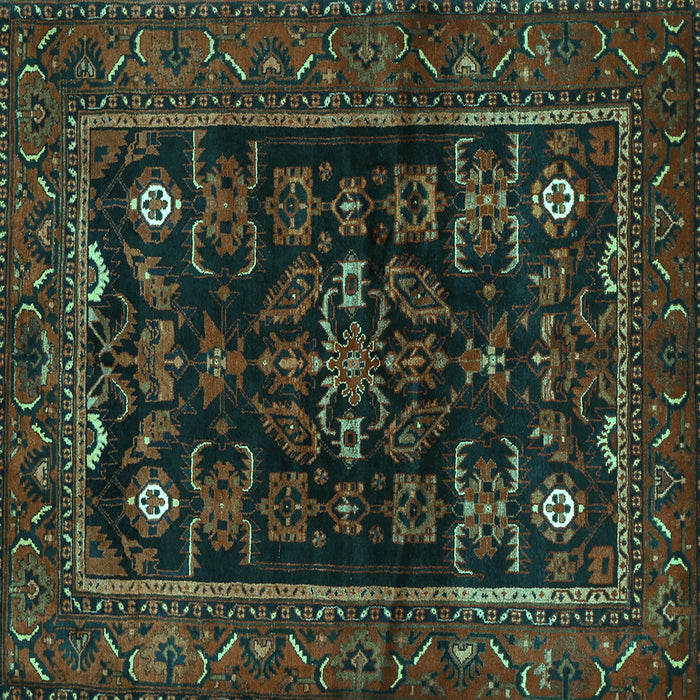 Square Persian Turquoise Traditional Rug, tr552turq