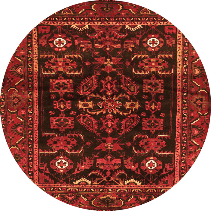 Square Persian Orange Traditional Rug, tr552org