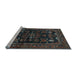 Sideview of Machine Washable Persian Light Blue Traditional Rug, wshtr552lblu