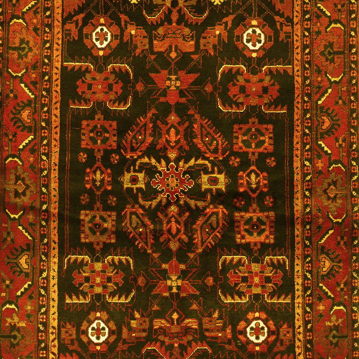 Machine Washable Persian Yellow Traditional Rug, wshtr552yw