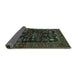 Sideview of Persian Turquoise Traditional Rug, tr552turq