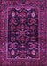 Machine Washable Persian Purple Traditional Area Rugs, wshtr552pur