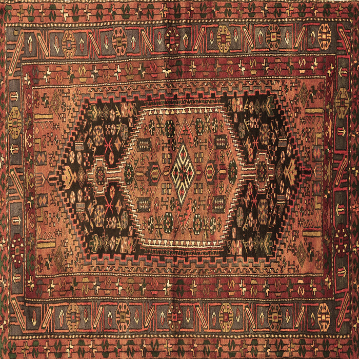 Square Persian Brown Traditional Rug, tr553brn