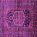 Square Persian Purple Traditional Rug, tr553pur