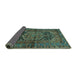 Sideview of Persian Turquoise Traditional Rug, tr553turq