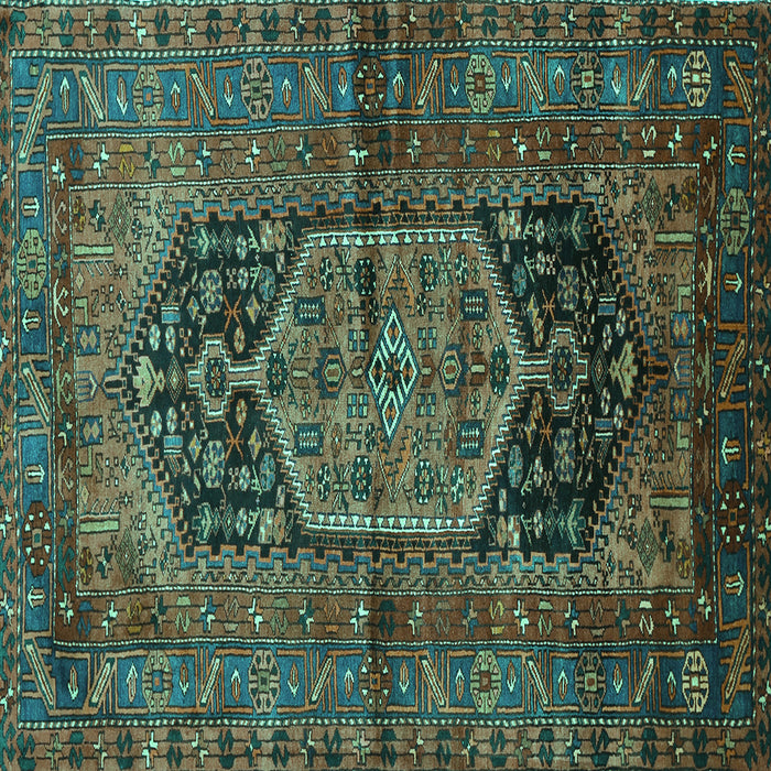 Square Persian Turquoise Traditional Rug, tr553turq