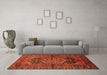 Machine Washable Persian Orange Traditional Area Rugs in a Living Room, wshtr553org