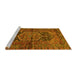 Sideview of Machine Washable Persian Yellow Traditional Rug, wshtr553yw