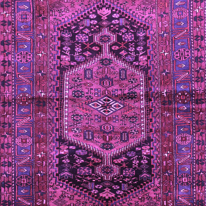 Machine Washable Persian Purple Traditional Area Rugs, wshtr553pur