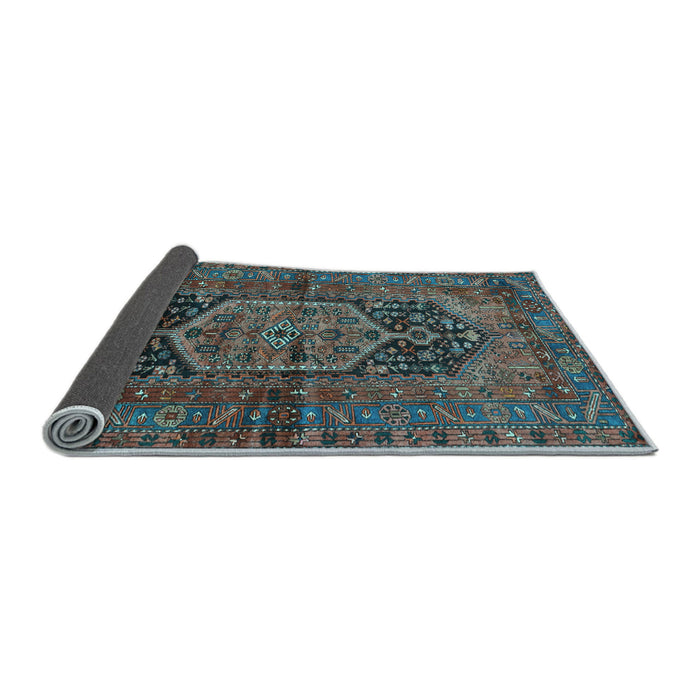 Sideview of Persian Light Blue Traditional Rug, tr553lblu