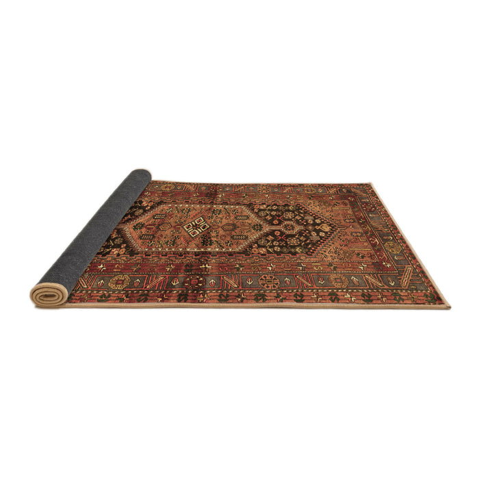 Sideview of Persian Brown Traditional Rug, tr553brn