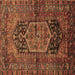 Square Machine Washable Persian Brown Traditional Rug, wshtr553brn