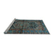 Sideview of Machine Washable Persian Light Blue Traditional Rug, wshtr553lblu