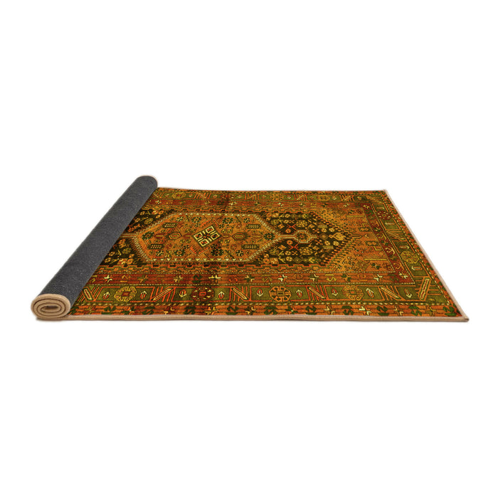 Sideview of Persian Yellow Traditional Rug, tr553yw