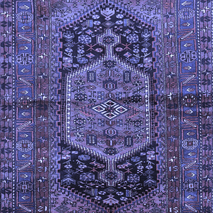 Machine Washable Persian Blue Traditional Rug, wshtr553blu