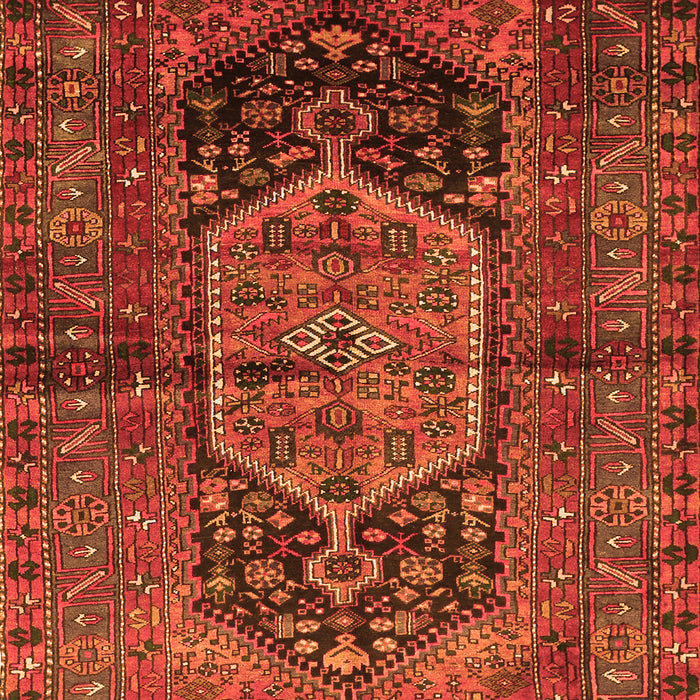 Serging Thickness of Machine Washable Persian Orange Traditional Area Rugs, wshtr553org