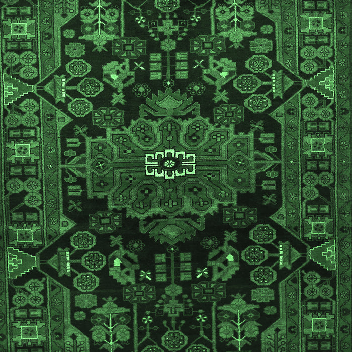 Machine Washable Persian Emerald Green Traditional Area Rugs, wshtr554emgrn