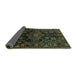 Sideview of Persian Turquoise Traditional Rug, tr554turq