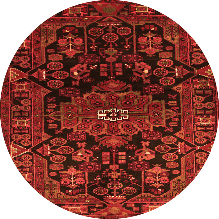 Square Persian Orange Traditional Rug, tr554org