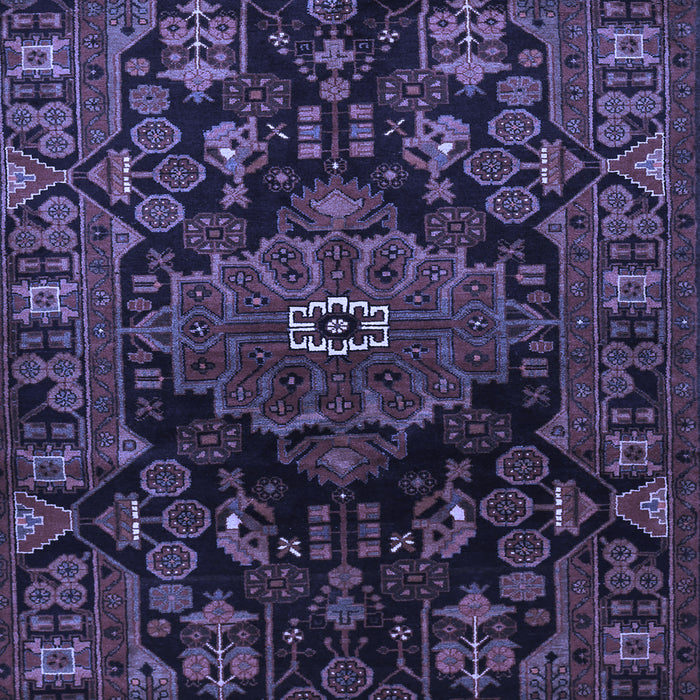 Machine Washable Persian Blue Traditional Rug, wshtr554blu