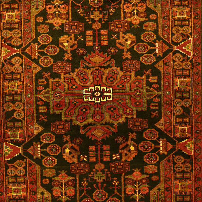 Machine Washable Persian Yellow Traditional Rug, wshtr554yw