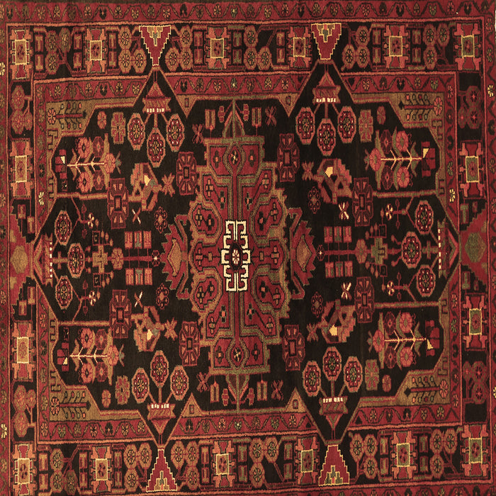 Square Persian Brown Traditional Rug, tr554brn