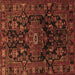 Square Persian Brown Traditional Rug, tr554brn