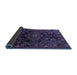 Sideview of Persian Blue Traditional Rug, tr554blu