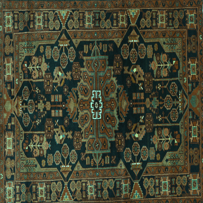 Square Persian Turquoise Traditional Rug, tr554turq