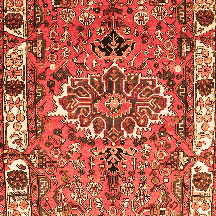 Serging Thickness of Machine Washable Persian Orange Traditional Area Rugs, wshtr555org