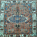 Square Persian Light Blue Traditional Rug, tr555lblu