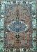 Machine Washable Persian Light Blue Traditional Rug, wshtr555lblu