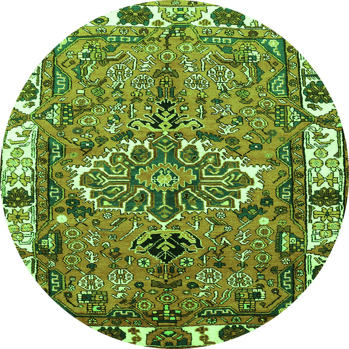 Machine Washable Persian Green Traditional Area Rugs, wshtr555grn