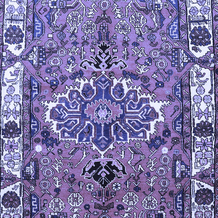 Machine Washable Persian Blue Traditional Rug, wshtr555blu