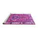 Sideview of Machine Washable Persian Purple Traditional Area Rugs, wshtr555pur