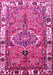 Machine Washable Persian Pink Traditional Rug, wshtr555pnk