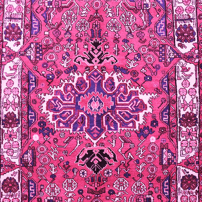 Machine Washable Persian Pink Traditional Rug, wshtr555pnk