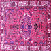 Square Persian Pink Traditional Rug, tr555pnk