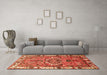 Machine Washable Persian Orange Traditional Area Rugs in a Living Room, wshtr555org