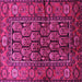 Square Machine Washable Persian Pink Traditional Rug, wshtr556pnk