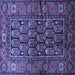 Square Persian Blue Traditional Rug, tr556blu
