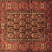 Square Persian Brown Traditional Rug, tr556brn