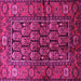 Square Persian Pink Traditional Rug, tr556pnk