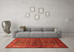 Machine Washable Persian Orange Traditional Area Rugs in a Living Room, wshtr556org