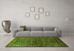 Machine Washable Persian Green Traditional Area Rugs in a Living Room,, wshtr556grn